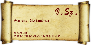 Veres Szimóna névjegykártya